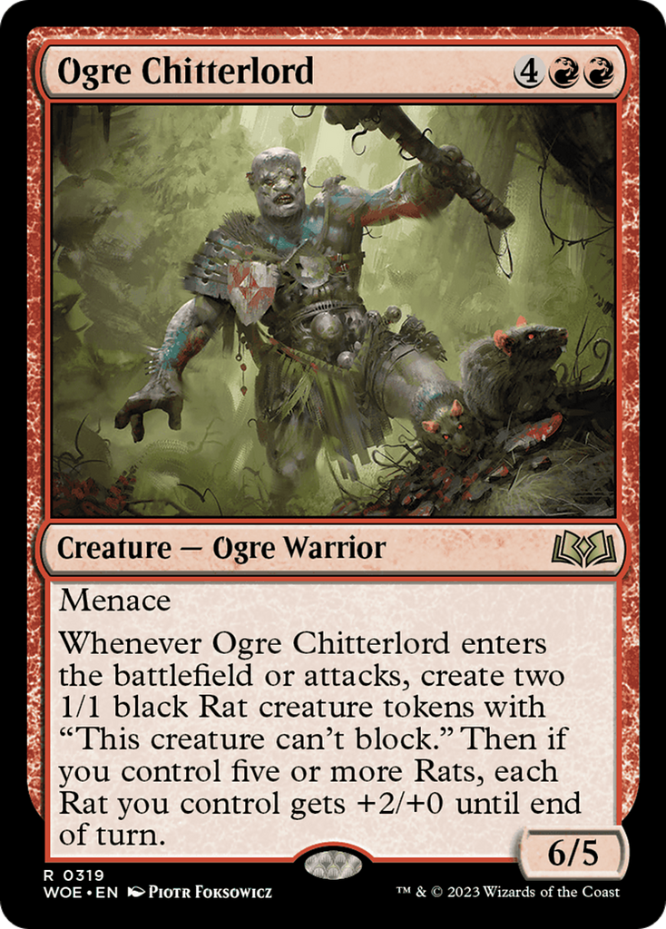 Magic: The Gathering - Ogre Chitterlord Foil - Wilds of Eldraine