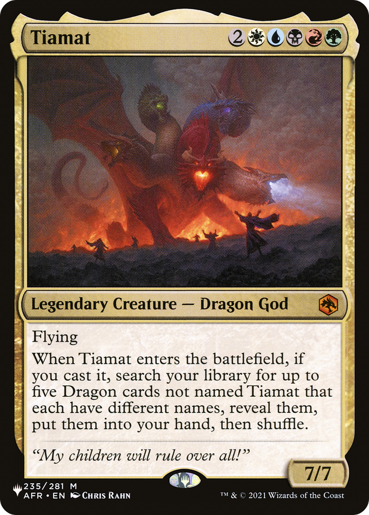 Magic: The Gathering - Tiamat - The List