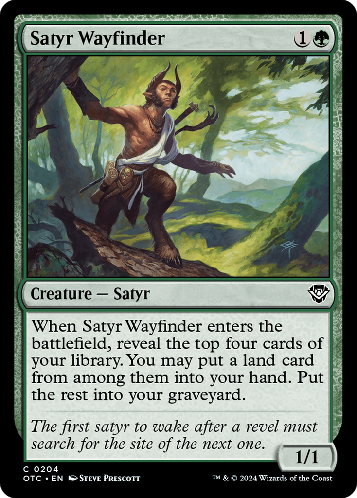 Magic: The Gathering - Satyr Wayfinder - Outlaws of Thunder Junction Commander