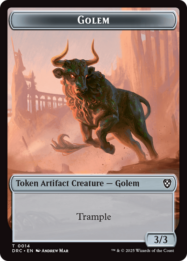 Magic: The Gathering - Golem Token - Aetherdrift Commander Tokens