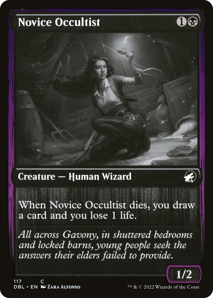 Magic: The Gathering - Novice Occultist Foil - Innistrad: Double Feature