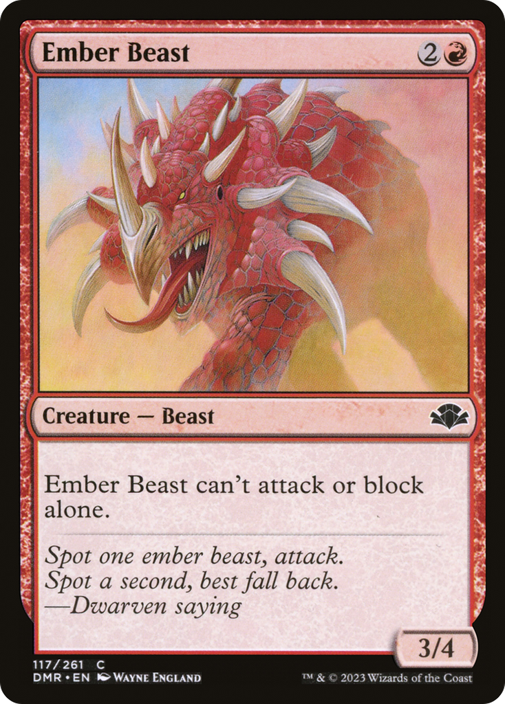 Magic: The Gathering - Ember Beast Foil - Dominaria Remastered