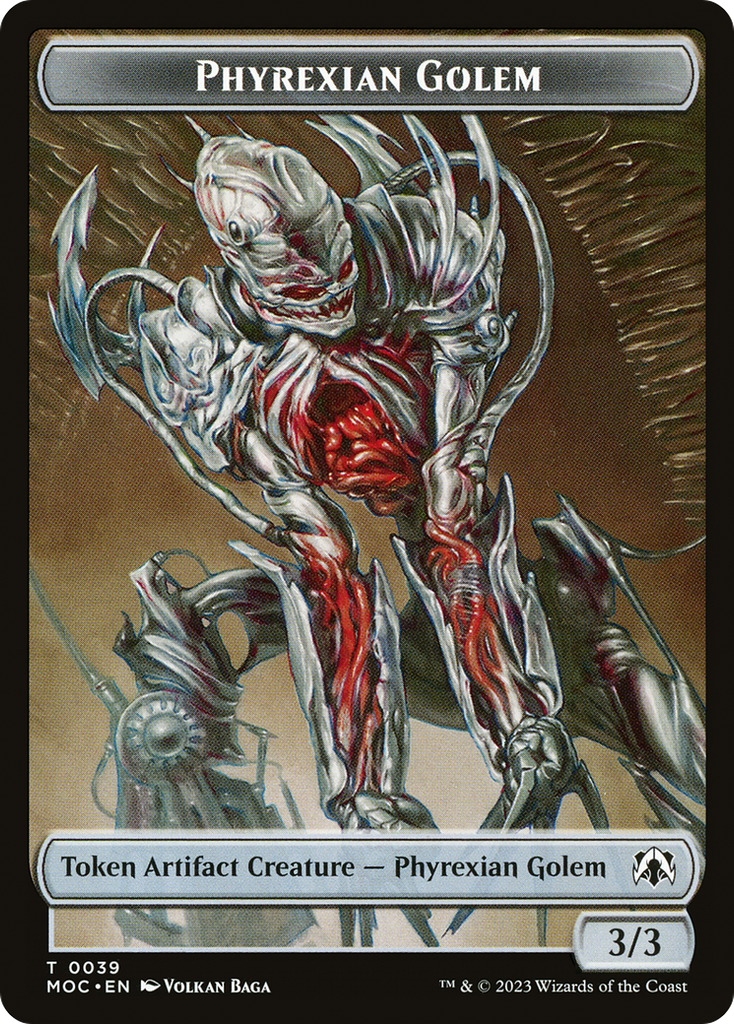 Magic: The Gathering - Phyrexian Golem Token - March of the Machine Commander Tokens