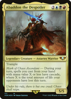 Magic: The Gathering - Abaddon the Despoiler Foil - Warhammer 40000 Commander