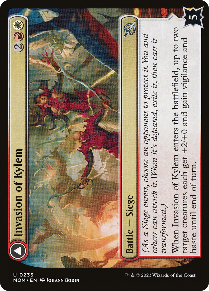 Magic: The Gathering - Invasion of Kylem // Valor's Reach Tag Team Foil - March of the Machine