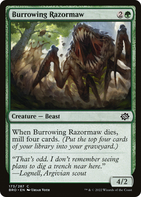 Magic: The Gathering - Burrowing Razormaw Foil - The Brothers' War