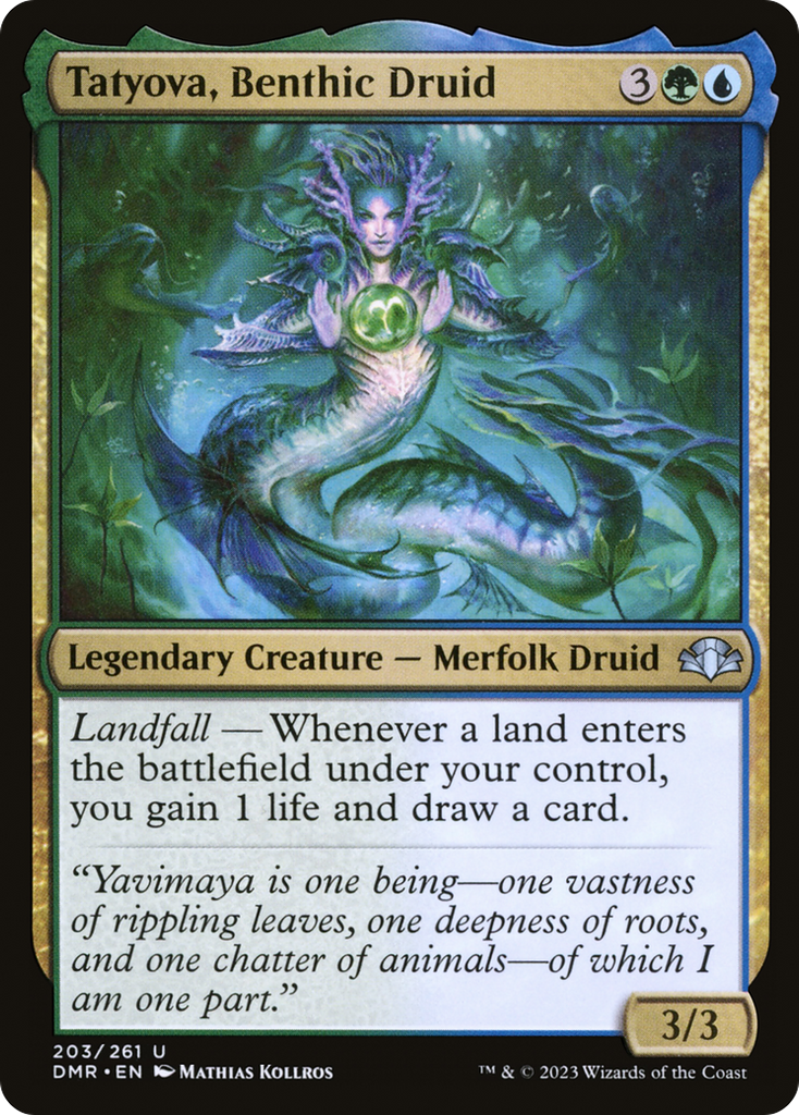 Magic: The Gathering - Tatyova, Benthic Druid Foil - Dominaria Remastered