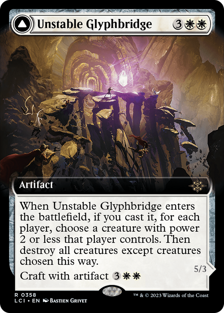 Magic: The Gathering - Unstable Glyphbridge // Sandswirl Wanderglyph Foil - The Lost Caverns of Ixalan