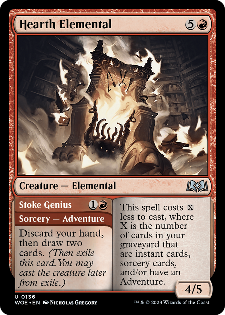 Magic: The Gathering - Hearth Elemental // Stoke Genius Foil - Wilds of Eldraine