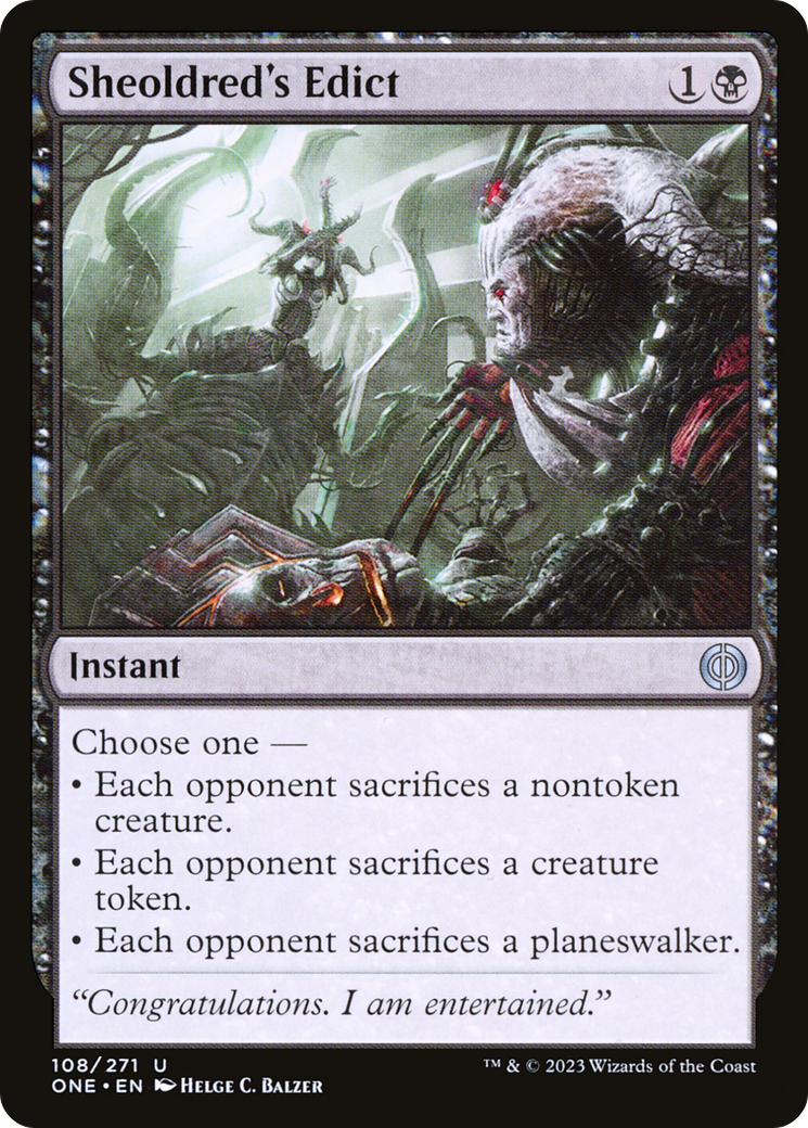 Magic: The Gathering - Sheoldred's Edict Foil - Phyrexia: All Will Be One