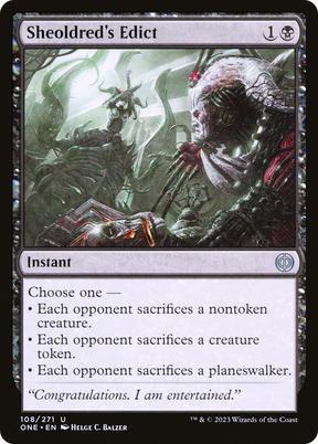 Magic: The Gathering - Sheoldred's Edict Foil - Phyrexia: All Will Be One