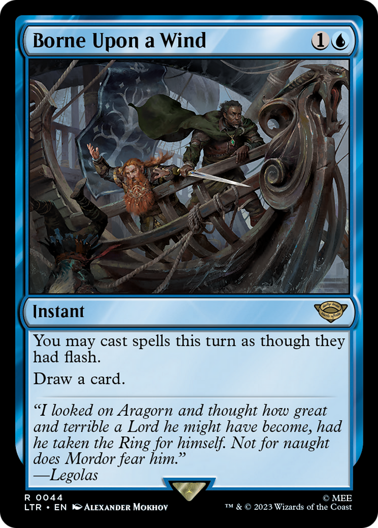 Magic: The Gathering - Borne Upon a Wind Foil - The Lord of the Rings: Tales of Middle-earth