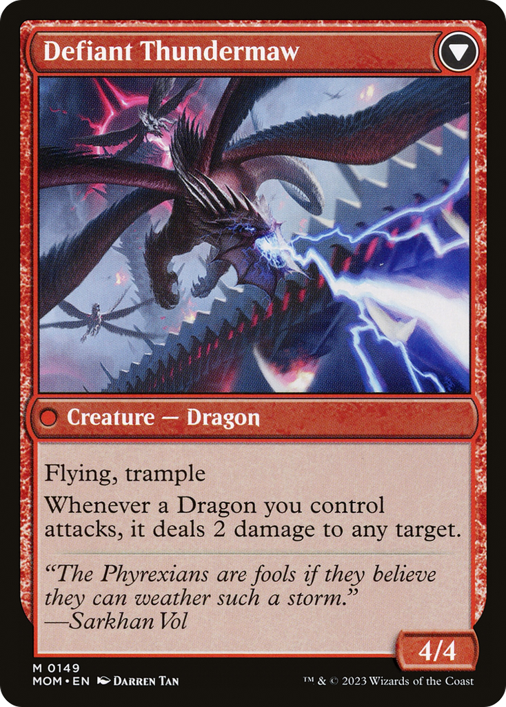 Magic: The Gathering - Invasion of Tarkir // Defiant Thundermaw Foil - March of the Machine