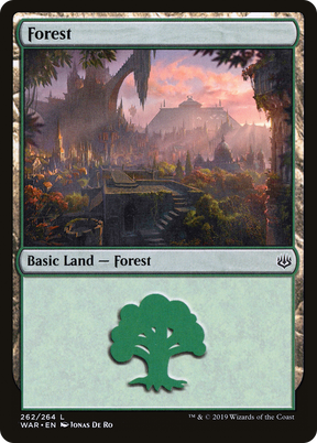 Magic: The Gathering - Forest #262 Foil - War of the Spark