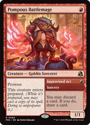 Magic: The Gathering - Pompous Battlemage // Improvised Act Foil - Reality Fracture