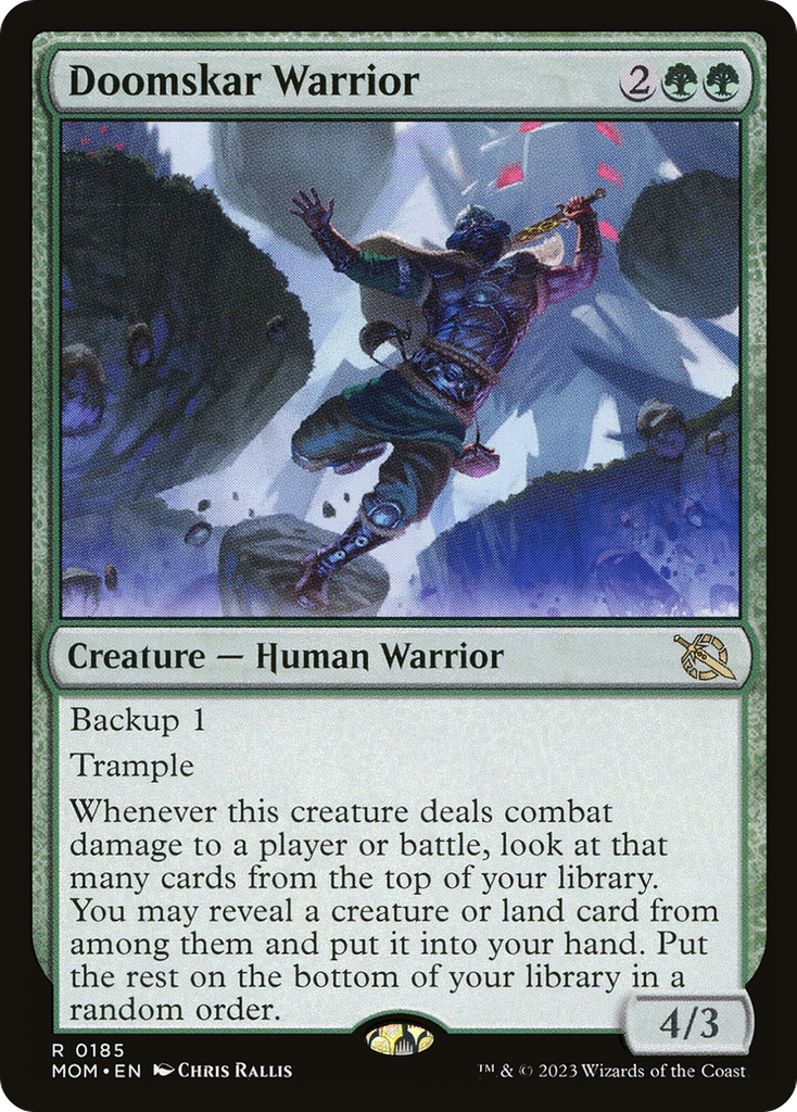 Magic: The Gathering - Doomskar Warrior Foil - March of the Machine