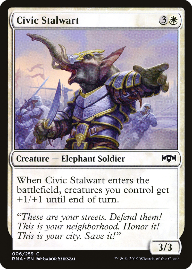 Magic: The Gathering - Civic Stalwart Foil - Ravnica Allegiance