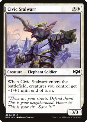 Magic: The Gathering - Civic Stalwart Foil - Ravnica Allegiance