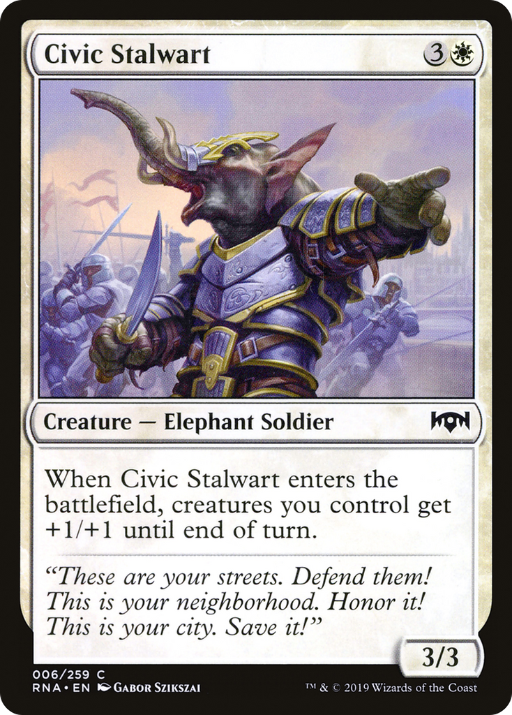 Magic: The Gathering - Civic Stalwart Foil - Ravnica Allegiance