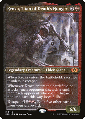 Magic: The Gathering - Kroxa, Titan of Death's Hunger Foil - Multiverse Legends