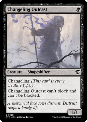 Magic: The Gathering - Changeling Outcast - Outlaws of Thunder Junction Commander