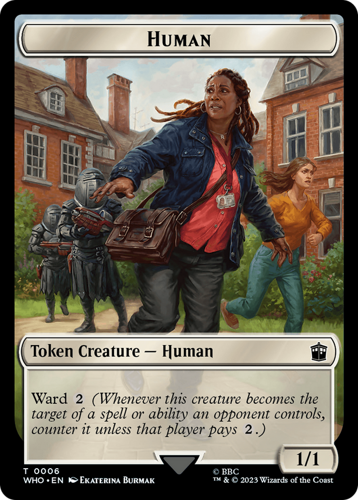 Magic: The Gathering - Human Token - Doctor Who Tokens