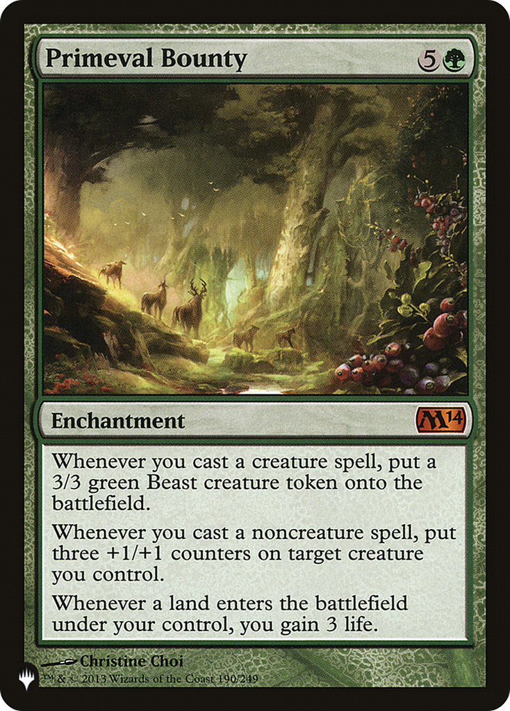 Magic: The Gathering - Primeval Bounty - The List