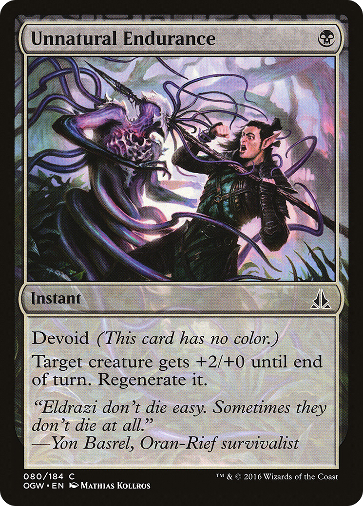 Magic: The Gathering - Unnatural Endurance Foil - Oath of the Gatewatch