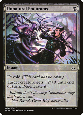 Magic: The Gathering - Unnatural Endurance Foil - Oath of the Gatewatch