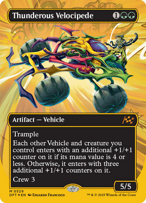 Magic: The Gathering - Thunderous Velocipede Foil - Aetherdrift