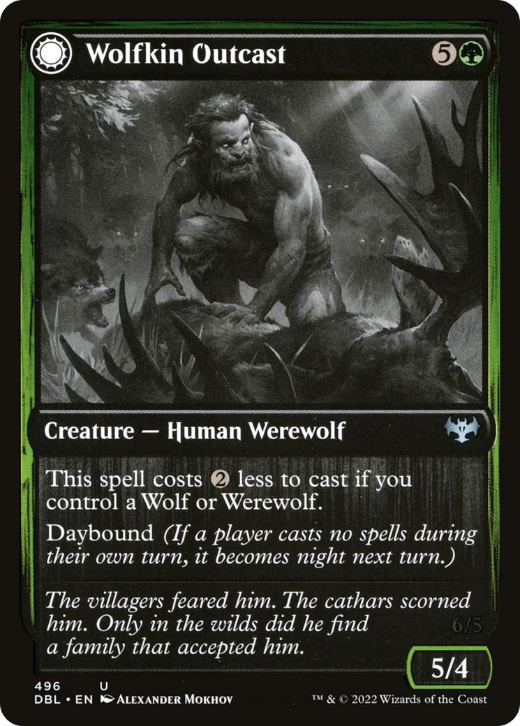 Magic: The Gathering - Wolfkin Outcast // Wedding Crasher Foil - Innistrad: Double Feature