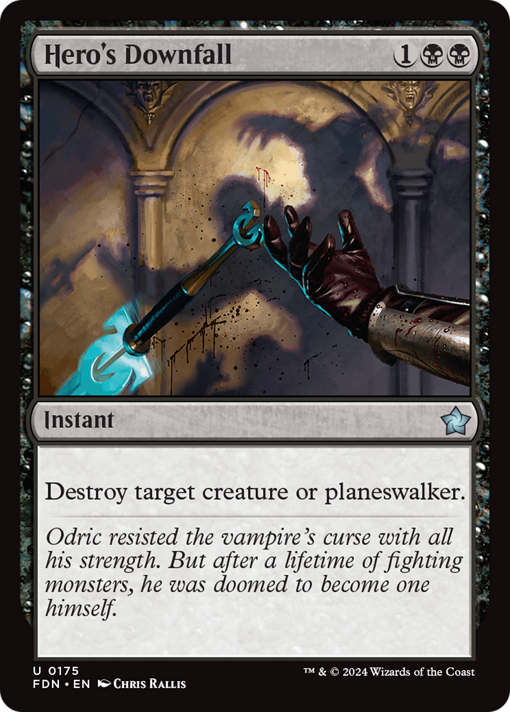 Magic: The Gathering - Hero's Downfall Foil - Foundations