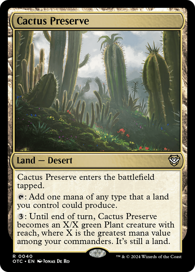 Magic: The Gathering - Cactus Preserve - Outlaws of Thunder Junction Commander