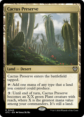 Magic: The Gathering - Cactus Preserve - Outlaws of Thunder Junction Commander