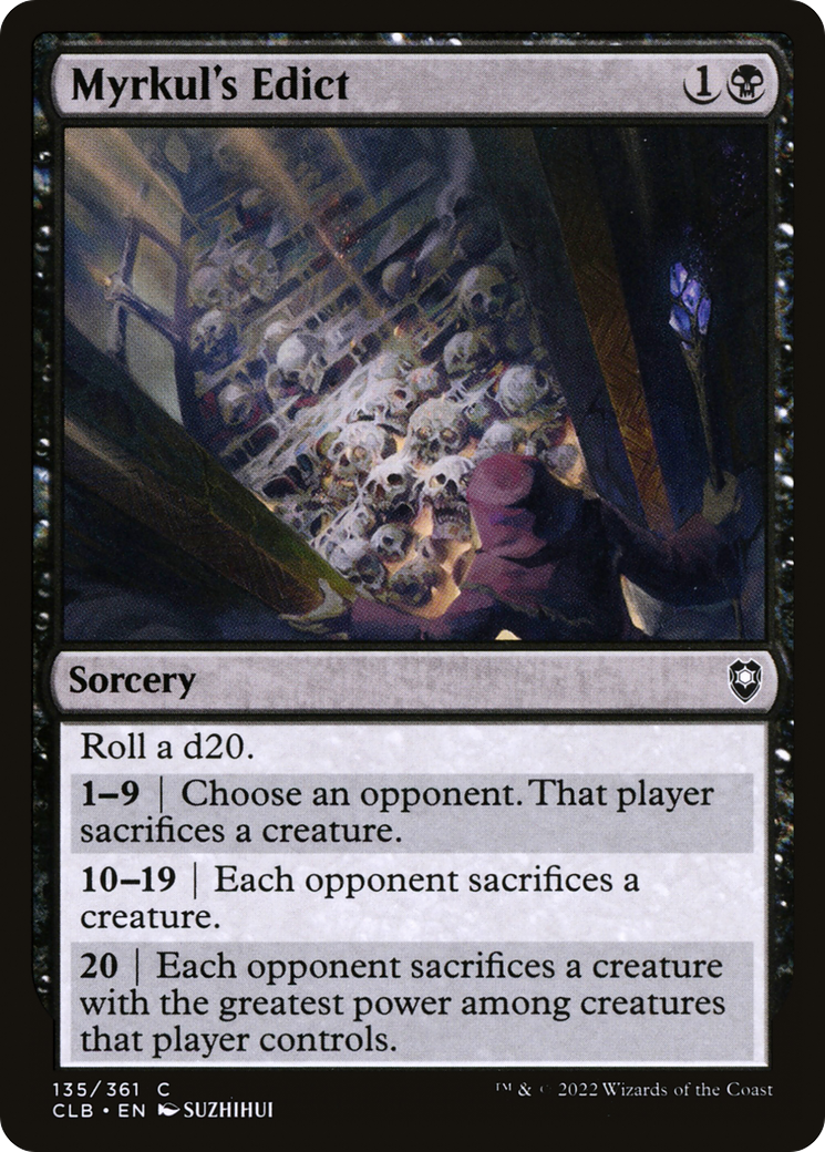 Magic: The Gathering - Myrkul's Edict - Commander Legends: Battle for Baldur's Gate