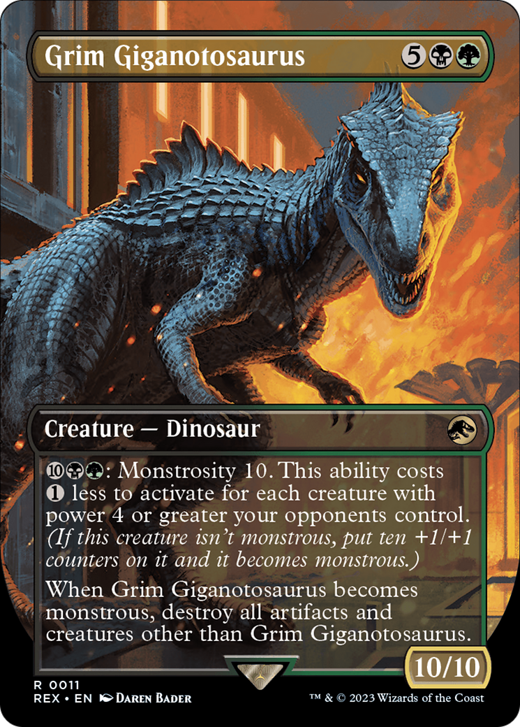 Magic: The Gathering - Grim Giganotosaurus Foil - Jurassic World Collection