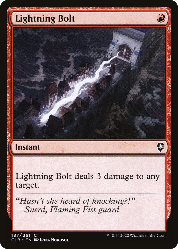 Magic: The Gathering - Lightning Bolt - Commander Legends: Battle for Baldur's Gate