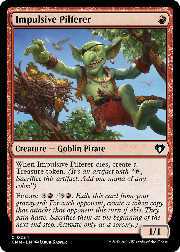Magic: The Gathering - Impulsive Pilferer Foil - Commander Masters