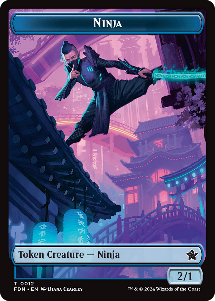 Magic: The Gathering - Ninja Token - Foundations Tokens