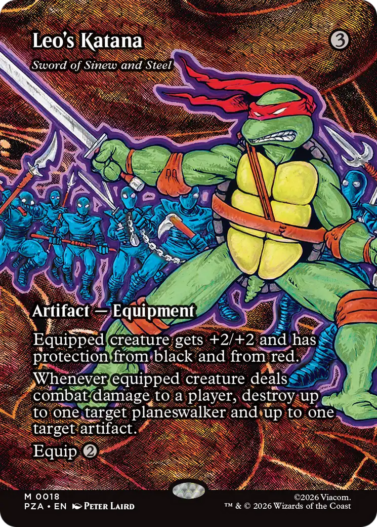 Magic: The Gathering - Sword of Sinew and Steel Foil - Teenage Mutant Ninja Turtles Source Material
