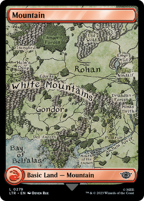 Magic: The Gathering - Mountain #279 Foil - The Lord of the Rings: Tales of Middle-earth