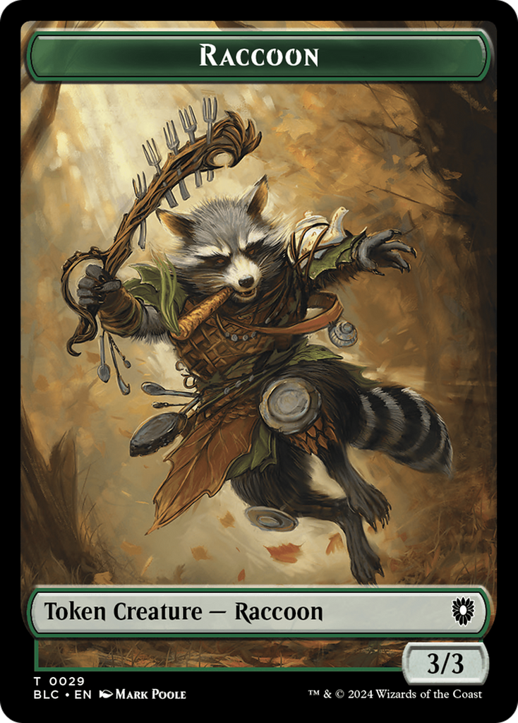 Magic: The Gathering - Raccoon Token - Bloomburrow Commander Tokens