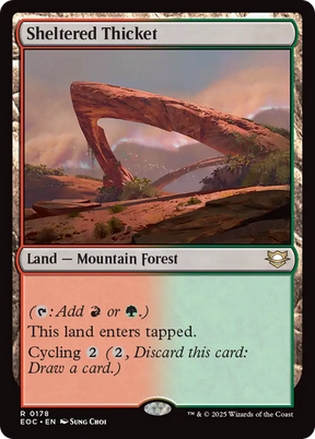 Magic: The Gathering - Sheltered Thicket - Edge of Eternities Commander