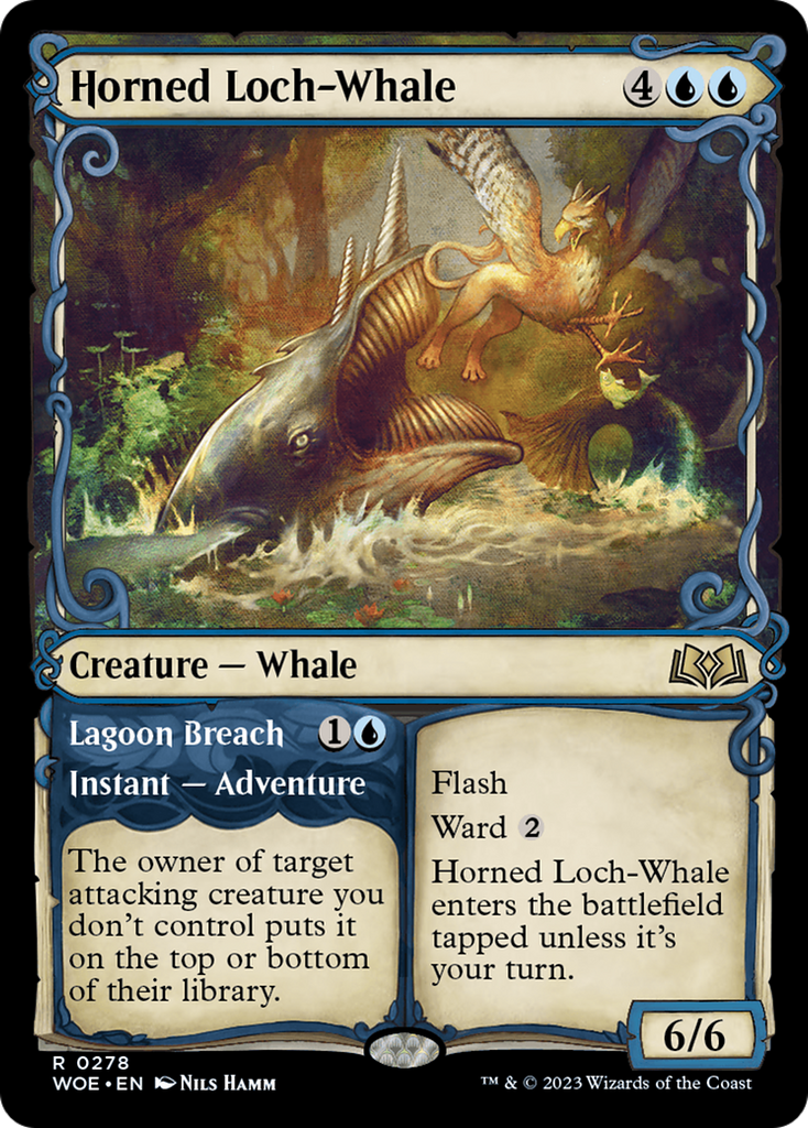 Magic: The Gathering - Horned Loch-Whale // Lagoon Breach - Wilds of Eldraine