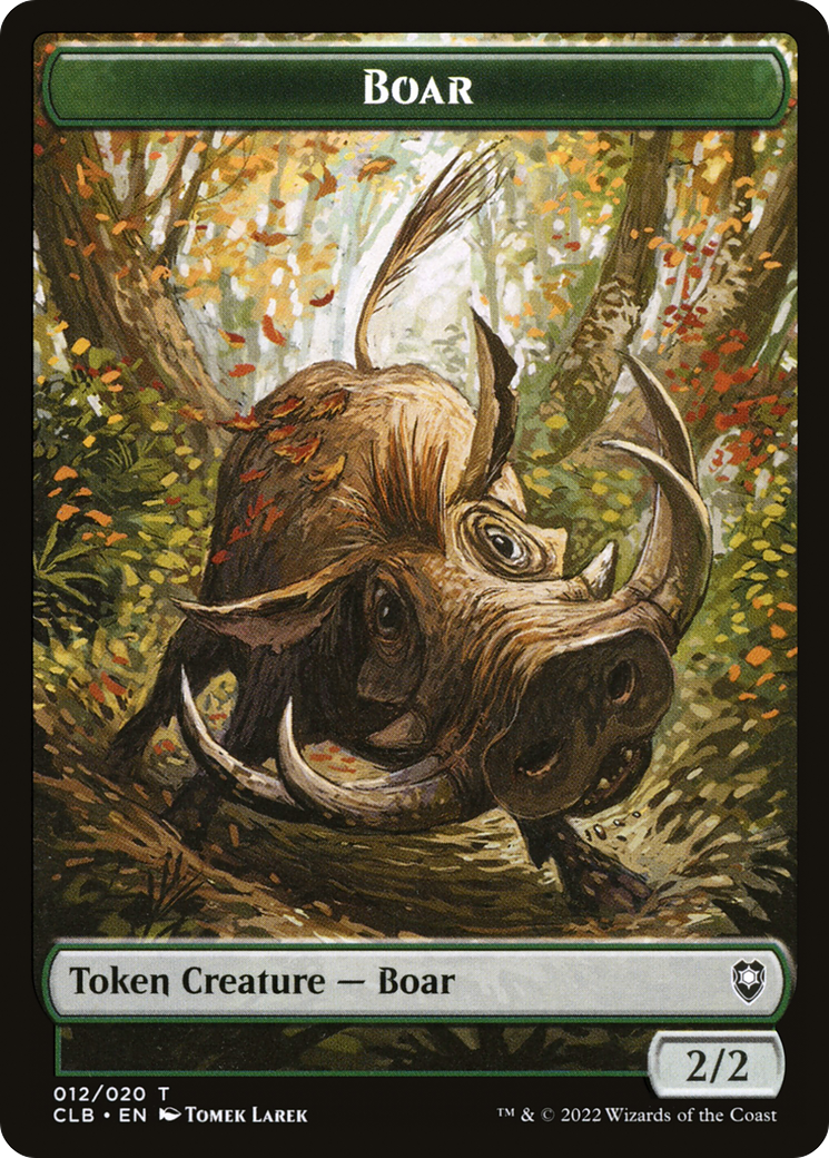 Magic: The Gathering - Boar Token - Battle for Baldur's Gate Tokens