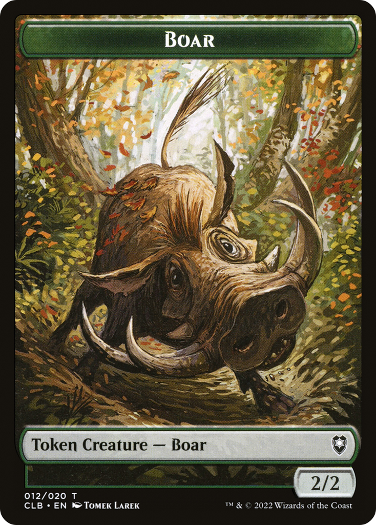 Magic: The Gathering - Boar Token - Battle for Baldur's Gate Tokens