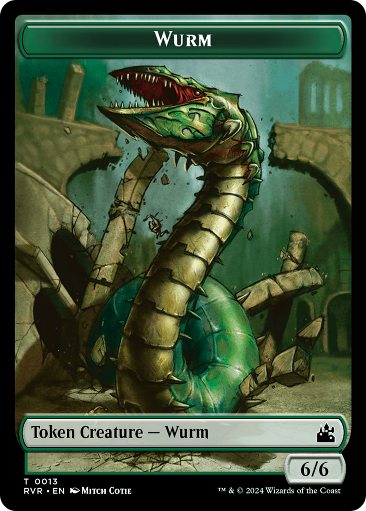 Magic: The Gathering - Wurm Token - Ravnica Remastered Tokens