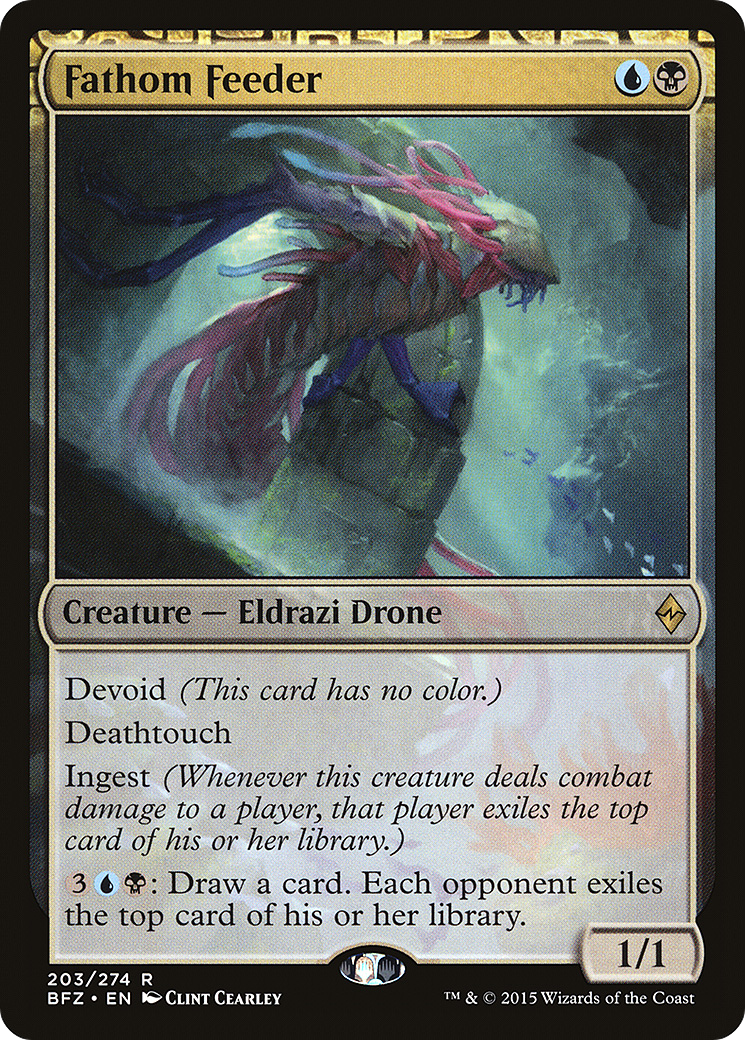 Magic: The Gathering - Fathom Feeder Foil - Battle for Zendikar