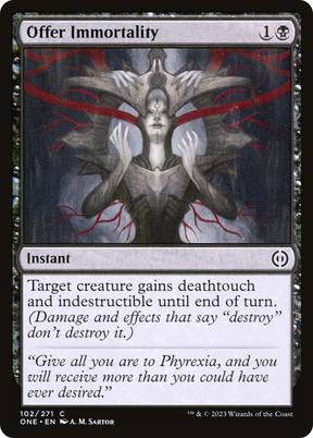 Magic: The Gathering - Offer Immortality Foil - Phyrexia: All Will Be One