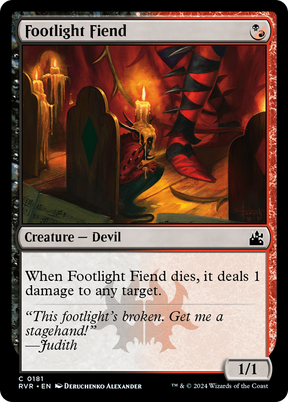 Magic: The Gathering - Footlight Fiend Foil - Ravnica Remastered